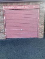 garage door before painting