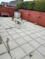 patio has been power washed and cleaned