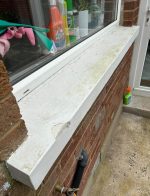 window sill before repainted