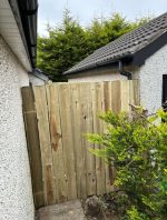 fence replacement cleaned bare wood