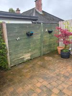 fence before restoration green