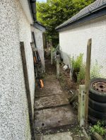 process of removing fences to replace