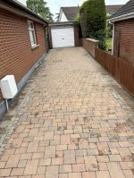 driveway cleaned power hose wash drying