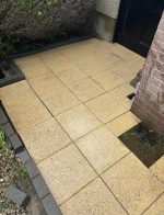 patio cleaned at backdoor tidy