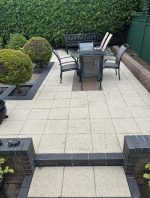 patio after cleaning and clearing of dirt