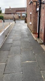 after power wash and cleaning of driveway