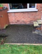 ground messy and dirty before maintainance property maintenance