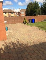 Patio ground stone after cleaning